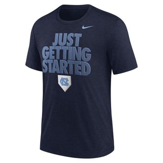 Nike Mens College (North Carolina Tar Heels) Short-Sleeve Baseball T-Shirt in Blue | M21372P966UNCL-NVY