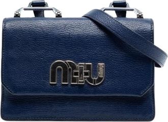 Miu Miu Pre-owned Mini Bags, female, Blue, Size: ONE SIZE Pre-owned Crossbody Bag