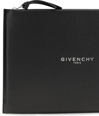 Givenchy Mens Clutch Bag Antigona Black Calfskin Leather Wash