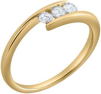 LuvMyJewelry Trilove 14K Gold Diamond Ring - 0.25 ct in 14K Yellow Gold at Nordstrom, Size 7.5