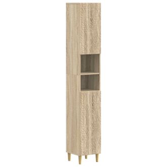 vidaXL Armario De Ba&ntilde;o Con Estante Abierto Delft Roble Sonoma Vidaxl