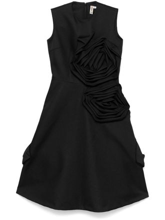 Comme Des Garçons Midi-rok met roospatch - Zwart