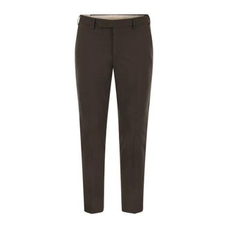 Pantaloni Torino Suit Trousers, male, Brown, Size: 3XL Tailored Fit Dress Pants