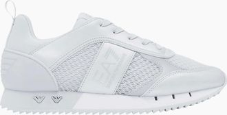 Emporio Armani Mens Silver/White Sneaker Trainer - Size: 7.5