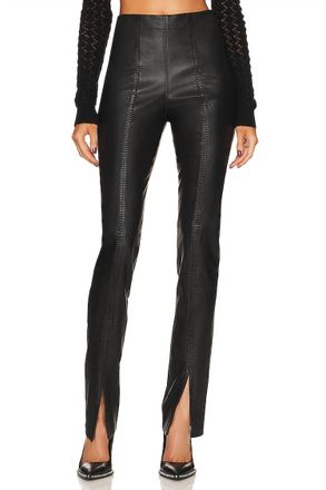 Rta Kaimi Braided Leather Pant In Black