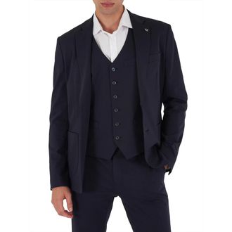 Yes-Zee Klassieke Blazer - Heren - Business blazers - Blauw - XS - Katoen - Kostuums