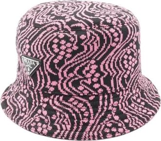 Prada Pre-owned Polyester Bucket Hat - Dames - Vintage Accessoires - Veelkleurig - ONE Size - Polyester - Vintage