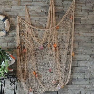 OEM Red De Pesca Decorativa, Estilo Playero Y Costero, Decoraci&oacute;n De Pared Con Conchas Marinas, Decoraci&oacute;n De Puerta Estilo Mediterr&aacute;neo, Pegatinas De Est