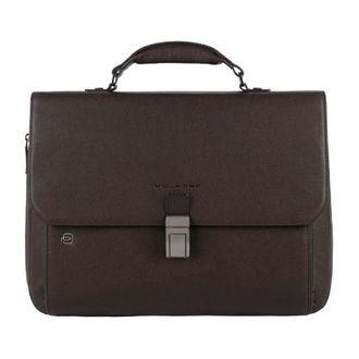 Piquadro Expandable Briefcase Black Square 15.0 - unisex - Piquadro - Laptop Bags & Cases - Brown - ONE SIZE - Bags