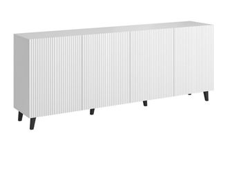 Mirjan24 Mobilier1 - Aparador Levmari 101, Blanco, 83x201cm, N&uacute;mero De Puertas: 040cm, Mdf, Aglomerado Laminado
