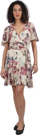 Ralph Lauren Romantische jurk met bloemenprint - Dames - Korte kleedjes - Veelkleurig - M - Polyester - Kleedjes