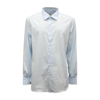 Mazzarelli B145/3 Slim Shirt - Heren - Zakelijke Overhemden - Blauw - 3XL - Leer - Overhemden