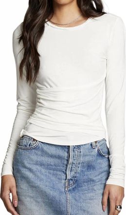 Chaser Crime Long Sleeve Blouse In White