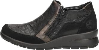 Rieker Enkellaarsjes Plat - Dames - Sneakers - Zwart - 42 EU - Schoenen
