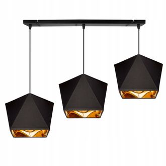 OEM L&aacute;mpara Colgante De Techo Led Con Centro Dorado De Diamante