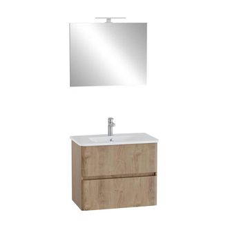 Vitra Mobile Bagno mia Round Plus Base Cm. 75 X 44,5 X 62,5 - Golden Oak