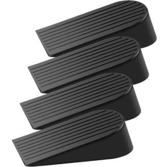 OEM Juego De 4 Topes De Puerta Extragrandes, Robustos Y De Goma Negra Para Suelos Topes De Puerta Grandes Y Antideslizantes Para Patios, Exteriores, Hogar