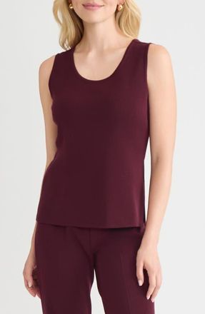 Misook Scoop Neck Tank in Sangria at Nordstrom, Size Xx-Large