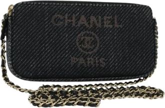 Chanel Pre-owned Canvas Portemonnee - Dames - Vintage Mini Tas - Zwart - ONE Size - Vintage