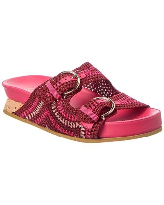 Ferragamo Dnu Pack Ferragamo Shaula Crochet & Leather Sandal