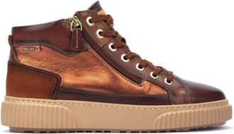 Pikolinos Riells Bruine High Top Sneaker - Dames - Sneakers - Bruin - 41 EU - Leer - Schoenen