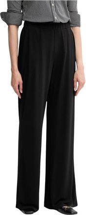 Oui Broek > Wijde broeken - Dames - Wijde Broeken - Zwart - M - Polyester - Broeken