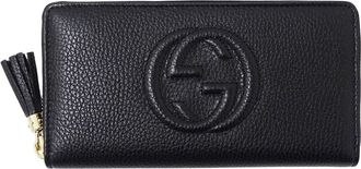 Gucci Black Leather Long Wallet (Bi-Fold) (Pre-Owned)