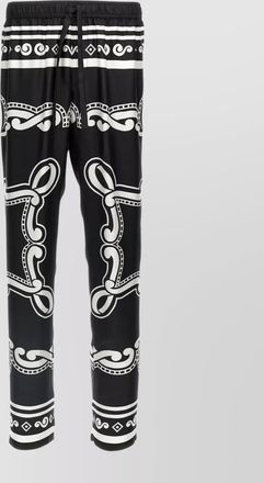 Dolce & Gabbana trousers silk graphic print