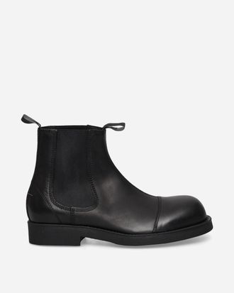 Maison Margiela Leather Biker Chelsea Boots Black