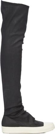 Rick Owens Black Solid High-Sock Boots