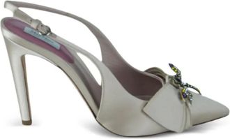 Max Mara Pumps Bussola con cinturino posteriore 110mm - Bianco