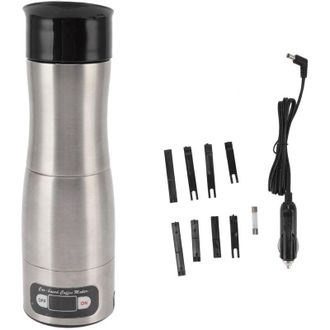OEM Cafetera El&eacute;ctrica Port&aacute;til Para Viajes En Coche, Con Adaptador Para Encendedor De Cigarrillos De 12v/24v