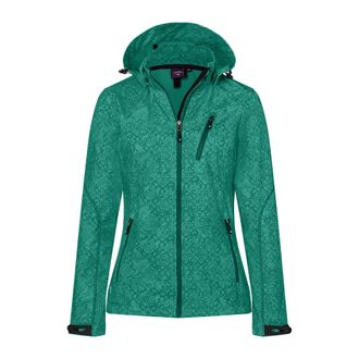 Deproc Softshelljacke DEPROC ACTIVE ALBERTA PEAK, Damen, Gr. 56 (XXXL), blau (t&uuml;rkis), 96% Polyester; 4% Elasthan, tailliert, gerader Abschluss mit Klettvers