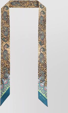 Etro silk foulard leopard print paisley pattern