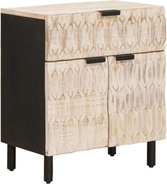 vidaXL Armario De Noche 50 X 33 X 60 Cm Madera De Mango Maciza Vidaxl