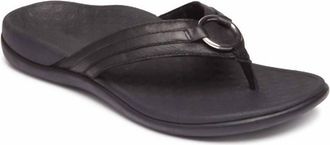 Vionic Womens Aloe Toe Post Sandal In Black