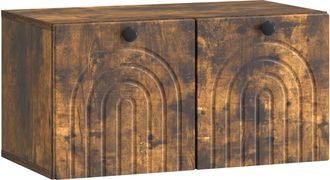 vidaXL Mueble Para Tv De Pared Roble Ahumado 59,5 X 31 X 30 Cm Vidaxl