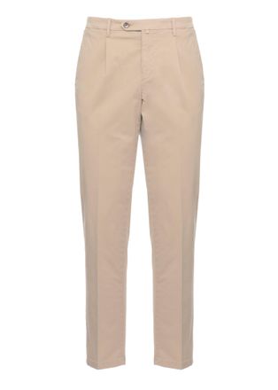 BRIGLIA 1949 Beige Bg21 Cotton Straight-Leg Pants