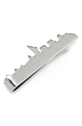 Cufflinks Inc. New York Skyline Tie Bar in Silver at Nordstrom
