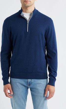Johnnie-O Desmond Half Zip Sweater in Midnight at Nordstrom, Size Xx-Large