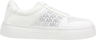 A|X Armani Exchange All-Over Strass Sneakers - Dames - Sneakers - Wit - 41 EU - Schoenen