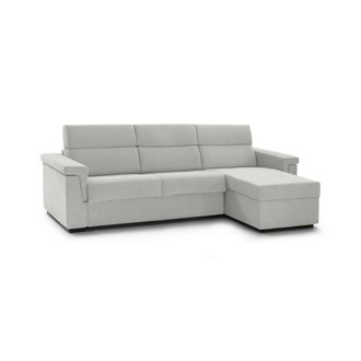 Dmora Sof&aacute; Cama Con Chaise Longue, Desenfundable, Almacenamiento Hecho En Italia, Repelente Al Agua, Multiposici&oacute;n, Convertible En Cama