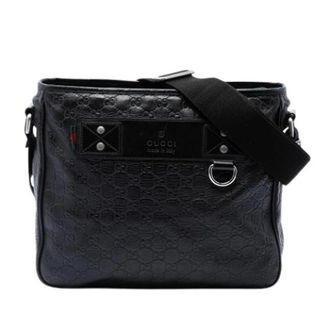 Gucci Pre-owned Embossed Leather Crossbody Bag - Dames - Pre-owned - Zwart - Maat: ONE Size Leer