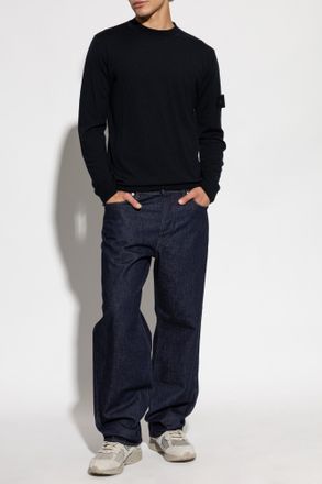 Stone Island Straight Leg Jeans, Mens, Navy Blue