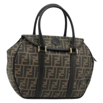 Fendi Pre-owned Handbags, female, Brown, Size: ONE SIZE Pre-owned Zucca Canvas Hand Bag