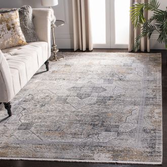 Safavieh Eclipse Machine Made Area Rug, Light Grey / Grey Traditional Style Easy Care
