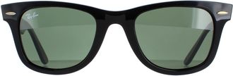 Ray-Ban Unisex Sunglasses Wayfarer 2140 901 Black Green G-15 Medium 50mm - One Size
