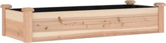 vidaXL Vidaxl - Jardinera Arriate Con Forro Madera Maciza Abeto 120x45x25 Cm