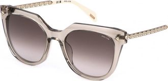 Police Womens SPLN63 53 07T1 Sunglasses - Beige - One Size