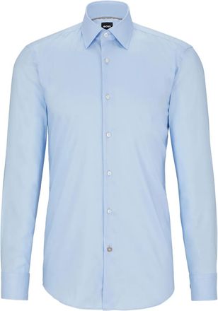 BOSS long-sleeve cotton shirt - men - Cotton - 39 - Blue